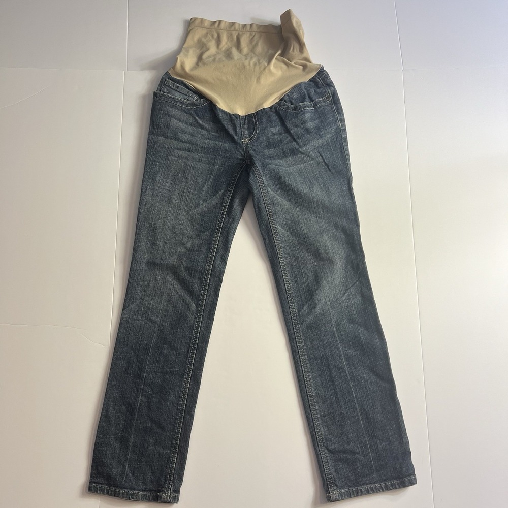 Indigo Blue PXS Maternity Jeans Medium Wash Straight Leg